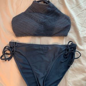 Crochet, halter bikini